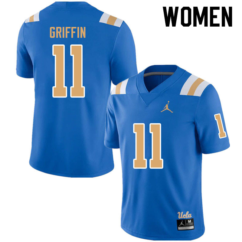 Jordan Brand Women #11 Chase Griffin UCLA Bruins College Football Jerseys Sale-Blue